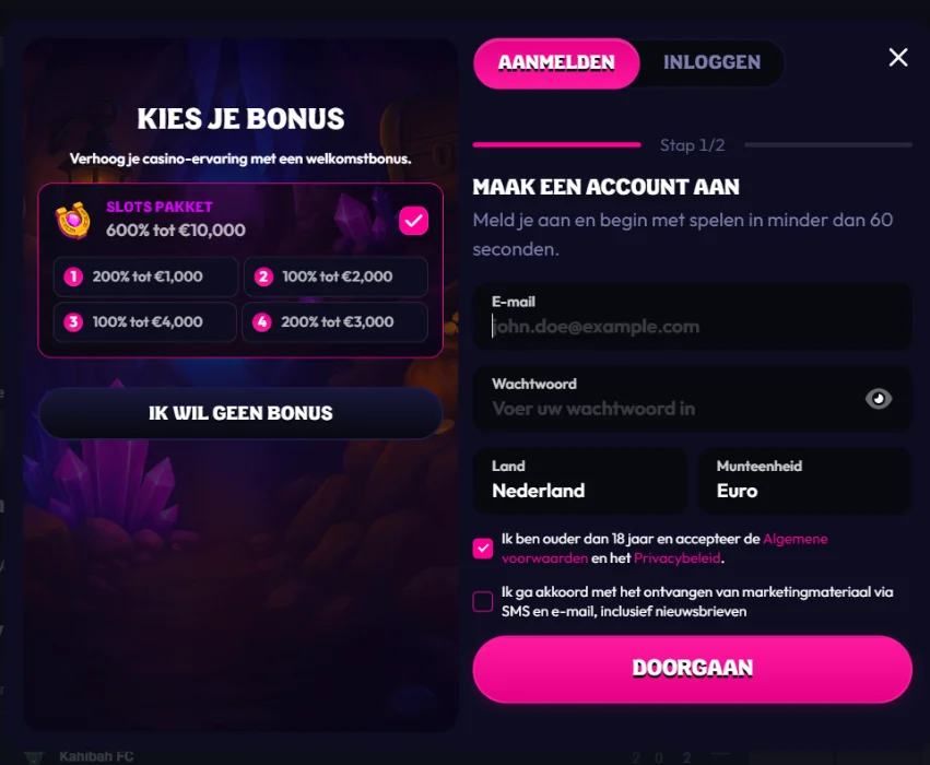 Wildzy Casino Registratie & Inloggen
